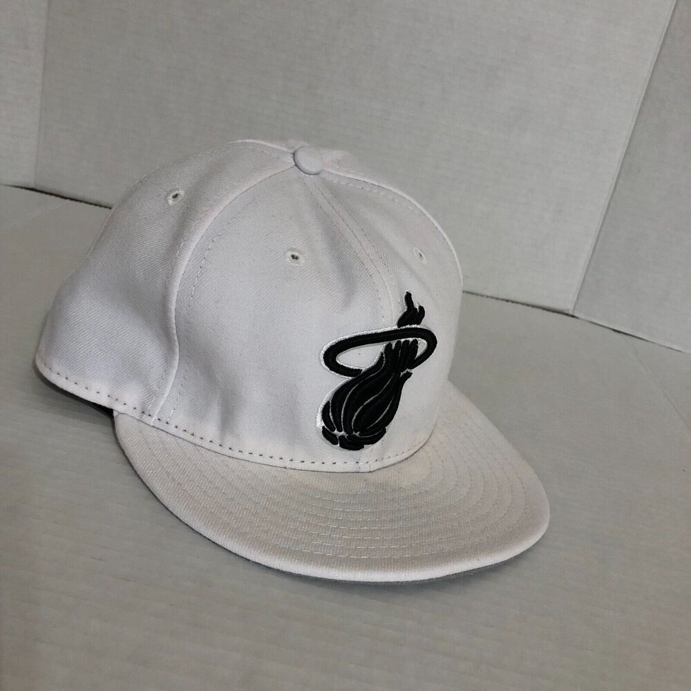 Miami Heat Hat Cap White Basketball NBA Fitted 7 3/8 59 Fifty‎ Logo Sportswear - Picture 3 of 10